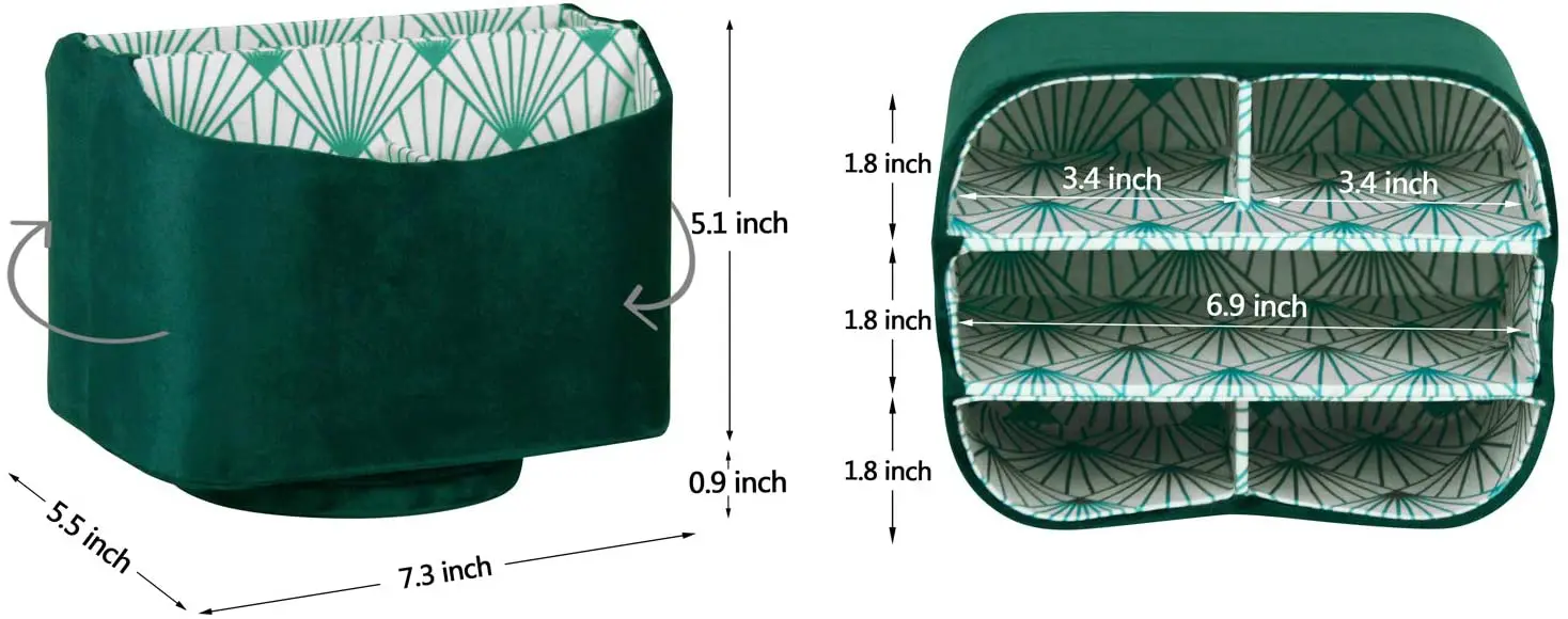绒布桌面旋转收纳 (5)