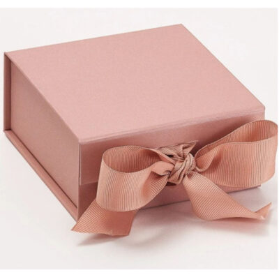 Magnetic Folding Box With Ribbon Closure